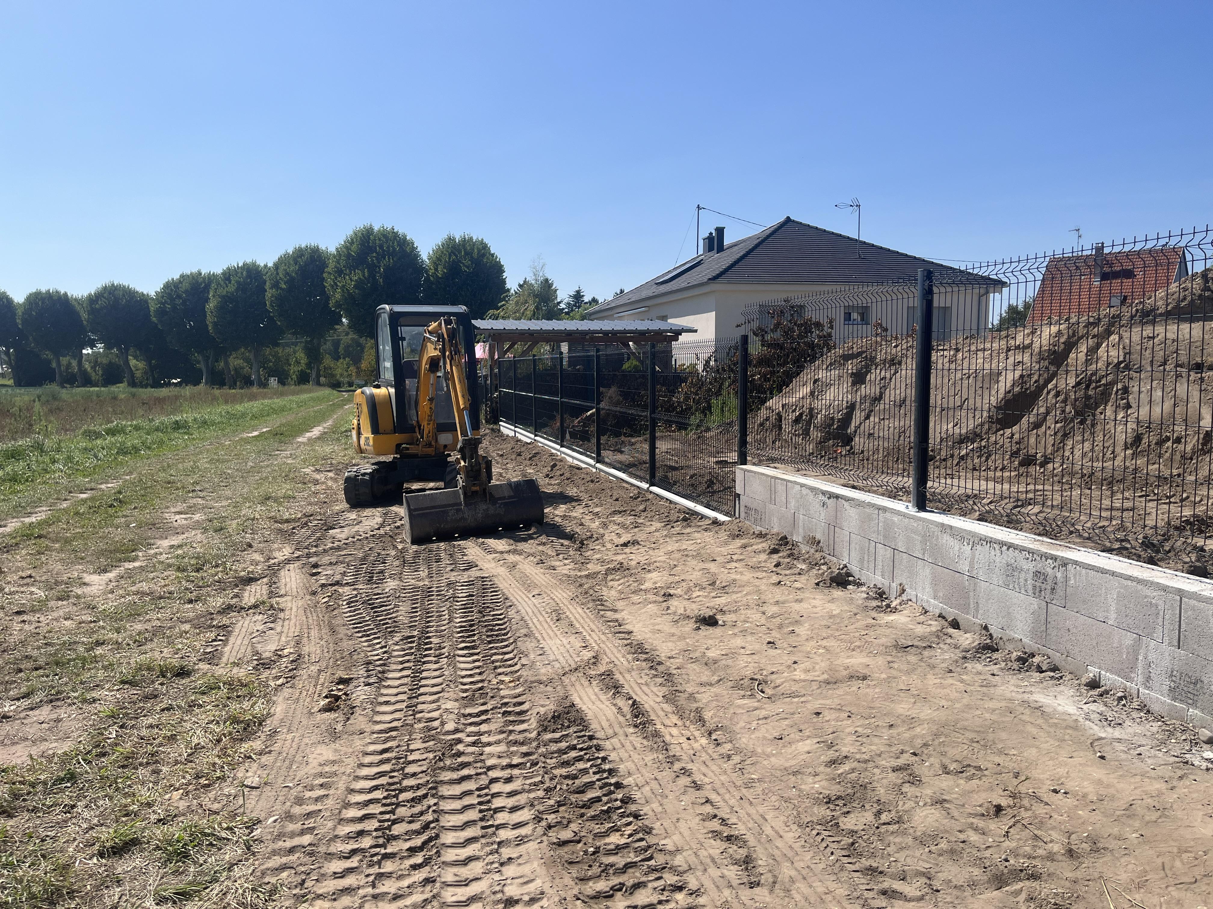 Pose d'une clôture à Haguenau par TP Ruhland