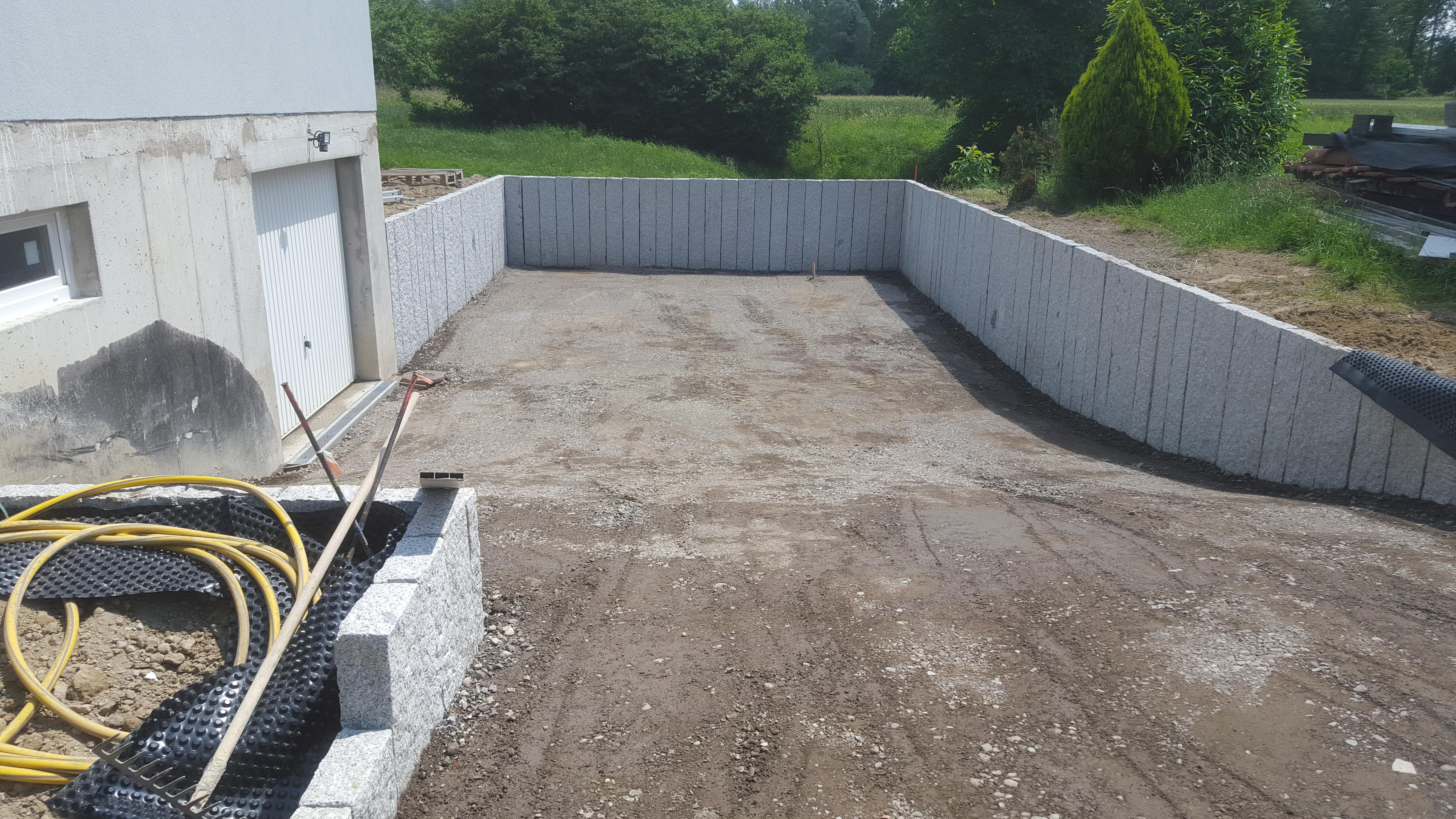 Construction d'une cours à Haguenau par TP Ruhland